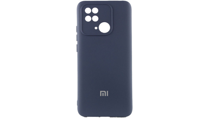 Чехол Silicone Cover Lakshmi Full Camera (AAA) with Logo для Xiaomi Redmi 10C Темно-синий / Midnight blue - фото