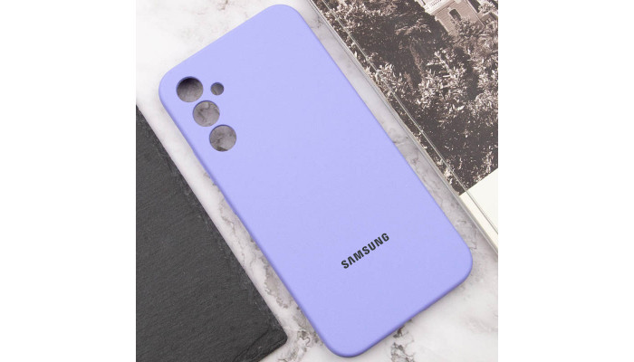 Чехол Silicone Cover Lakshmi Full Camera (AAA) with Logo для Samsung Galaxy A34 5G Сиреневый / Dasheen - фото