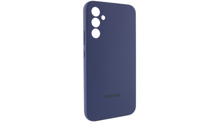 Чохол Silicone Cover Lakshmi Full Camera (AAA) with Logo для Samsung Galaxy A34 5G Темно-синій / Midnight blue - фото