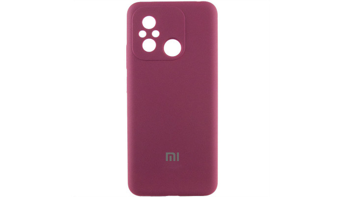 Чехол Silicone Cover Lakshmi Full Camera (AAA) with Logo для Xiaomi Redmi 12C Бордовый / Plum - фото