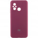 Чохол Silicone Cover Lakshmi Full Camera (AAA) with Logo для Xiaomi Redmi 12C Бордовий / Plum