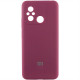 Чехол Silicone Cover Lakshmi Full Camera (AAA) with Logo для Xiaomi Redmi 12C Бордовый / Plum - фото