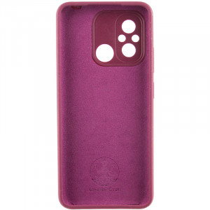 Чехол Silicone Cover Lakshmi Full Camera (AAA) with Logo для Xiaomi Redmi 12C Бордовый / Plum