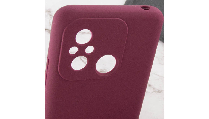 Чехол Silicone Cover Lakshmi Full Camera (AAA) with Logo для Xiaomi Redmi 12C Бордовый / Plum - фото