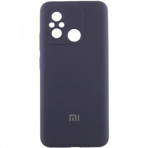 Чохол Silicone Cover Lakshmi Full Camera (AAA) with Logo для Xiaomi Redmi 12C Сірий / Dark Gray