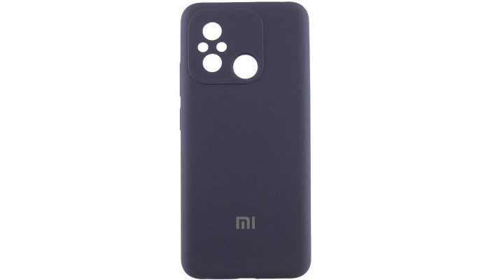 Чохол Silicone Cover Lakshmi Full Camera (AAA) with Logo для Xiaomi Redmi 12C Сірий / Dark Gray - фото