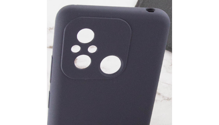 Чохол Silicone Cover Lakshmi Full Camera (AAA) with Logo для Xiaomi Redmi 12C Сірий / Dark Gray - фото