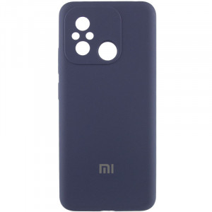 Чохол Silicone Cover Lakshmi Full Camera (AAA) with Logo для Xiaomi Redmi 12C Темно-синій / Midnight blue