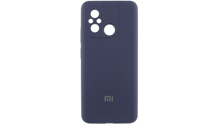 Чехол Silicone Cover Lakshmi Full Camera (AAA) with Logo для Xiaomi Redmi 12C Темно-синий / Midnight blue - фото