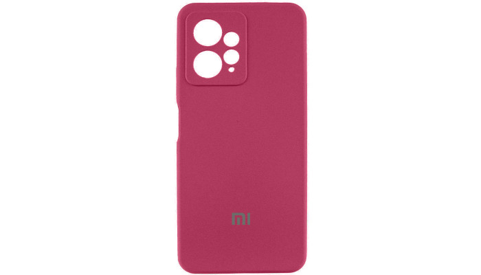 Чехол Silicone Cover Lakshmi Full Camera (AAA) with Logo для Xiaomi Redmi Note 12 4G Бордовый / Plum - фото