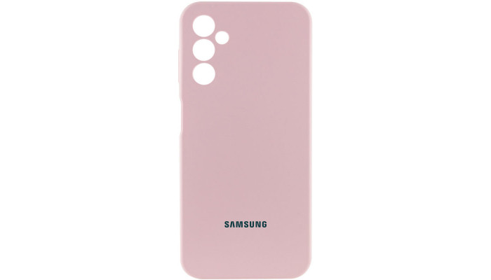 Чехол Silicone Cover Lakshmi Full Camera (AAA) with Logo для Samsung Galaxy A24 4G Розовый / Pink Sand - фото