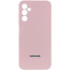 Чохол Silicone Cover Lakshmi Full Camera (AAA) with Logo для Samsung Galaxy A24 4G Рожевий / Pink Sand - фото