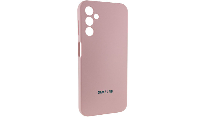 Чехол Silicone Cover Lakshmi Full Camera (AAA) with Logo для Samsung Galaxy A24 4G Розовый / Pink Sand - фото