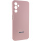 Чехол Silicone Cover Lakshmi Full Camera (AAA) with Logo для Samsung Galaxy A24 4G Розовый / Pink Sand - фото