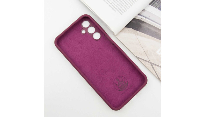 Чохол Silicone Cover Lakshmi Full Camera (AAA) with Logo для Samsung Galaxy A24 4G Бордовий / Plum - фото