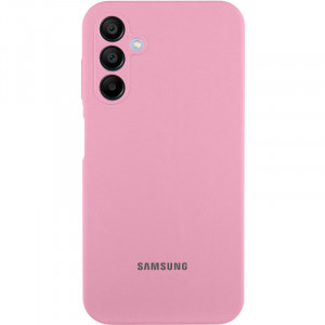 Чехол Silicone Cover Lakshmi Full Camera (AAA) with Logo для Samsung Galaxy A24 4G Розовый / Light pink