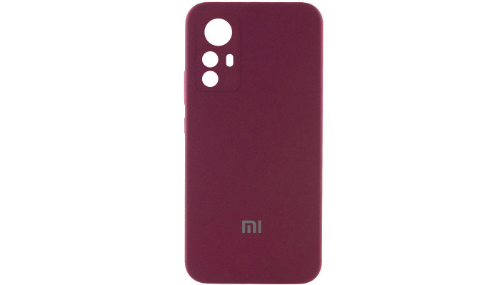 Чехол Silicone Cover Lakshmi Full Camera (AAA) with Logo для Xiaomi Redmi Note 12S Бордовый / Plum - фото