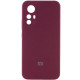 Чехол Silicone Cover Lakshmi Full Camera (AAA) with Logo для Xiaomi Redmi Note 12S Бордовый / Plum - фото