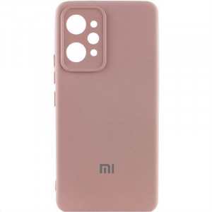 Чехол Silicone Cover Lakshmi Full Camera (AAA) with Logo для Xiaomi Redmi 12 Розовый / Pink Sand