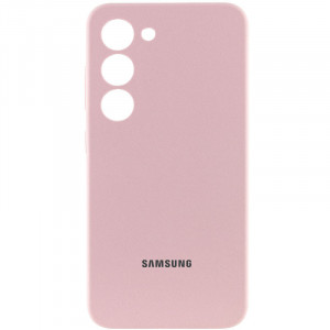 Чехол Silicone Cover Lakshmi Full Camera (AAA) with Logo для Samsung Galaxy S24 Розовый / Pink Sand