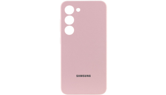 Чохол Silicone Cover Lakshmi Full Camera (AAA) with Logo для Samsung Galaxy S24 Рожевий / Pink Sand - фото