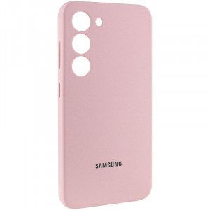 Чехол Silicone Cover Lakshmi Full Camera (AAA) with Logo для Samsung Galaxy S24 Розовый / Pink Sand