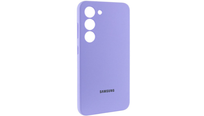 Чехол Silicone Cover Lakshmi Full Camera (AAA) with Logo для Samsung Galaxy S24 Сиреневый / Dasheen - фото