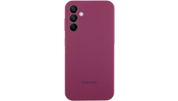 Чохол Silicone Cover Lakshmi Full Camera (AAA) with Logo для Samsung Galaxy S24+ Бордовий / Plum - фото