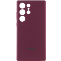 Чехол Silicone Cover Lakshmi Full Camera (AAA) with Logo для Samsung Galaxy S24 Ultra Бордовый / Plum