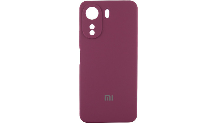 Чохол Silicone Cover Lakshmi Full Camera (AAA) with Logo для Xiaomi Redmi 13C / Poco C65 Бордовий / Plum - фото