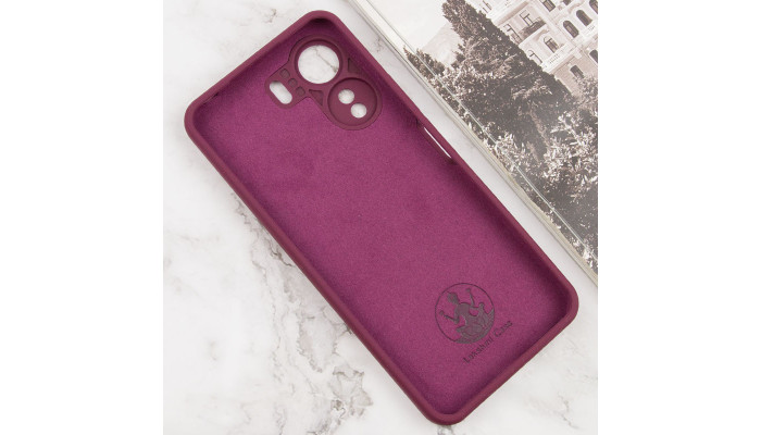 Чехол Silicone Cover Lakshmi Full Camera (AAA) with Logo для Xiaomi Redmi 13C / Poco C65 Бордовый / Plum - фото