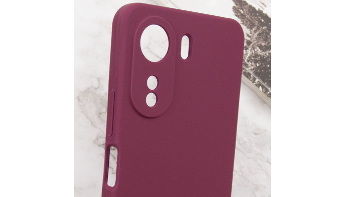 Чохол Silicone Cover Lakshmi Full Camera (AAA) with Logo для Xiaomi Redmi 13C / Poco C65 Бордовий / Plum - фото