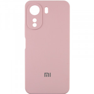 Чехол Silicone Cover Lakshmi Full Camera (AAA) with Logo для Xiaomi Redmi 13C / Poco C65 Розовый / Pink Sand