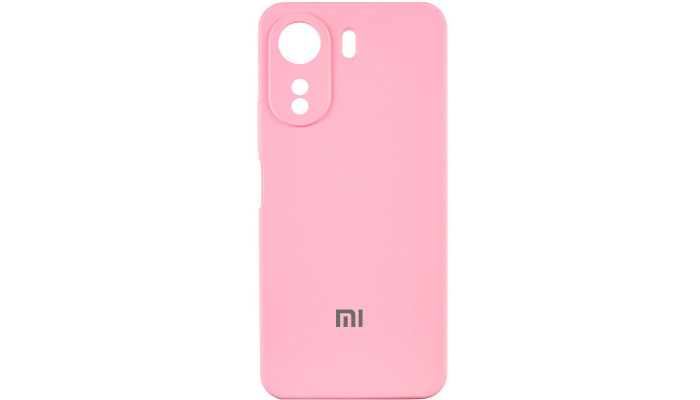 Чехол Silicone Cover Lakshmi Full Camera (AAA) with Logo для Xiaomi Redmi 13C / Poco C65 Розовый / Light pink - фото