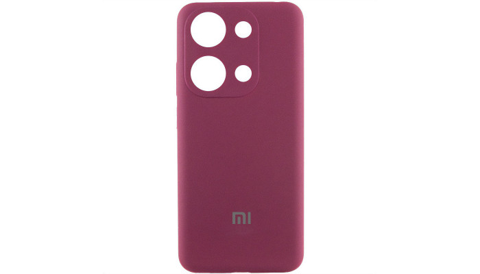 Чохол Silicone Cover Lakshmi Full Camera (AAA) with Logo для Xiaomi Redmi Note 13 4G Бордовий / Plum - фото