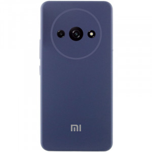 Чехол Silicone Cover Lakshmi Full Camera (AAA) with Logo для Xiaomi Redmi A3 Темно-синий / Midnight blue