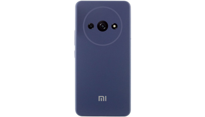 Чехол Silicone Cover Lakshmi Full Camera (AAA) with Logo для Xiaomi Redmi A3 Темно-синий / Midnight blue - фото