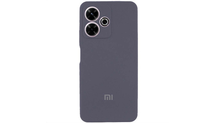 Чехол Silicone Cover Lakshmi Full Camera (AAA) with Logo для Xiaomi Redmi 13 4G / Poco M6 4G Серый / Dark Gray - фото