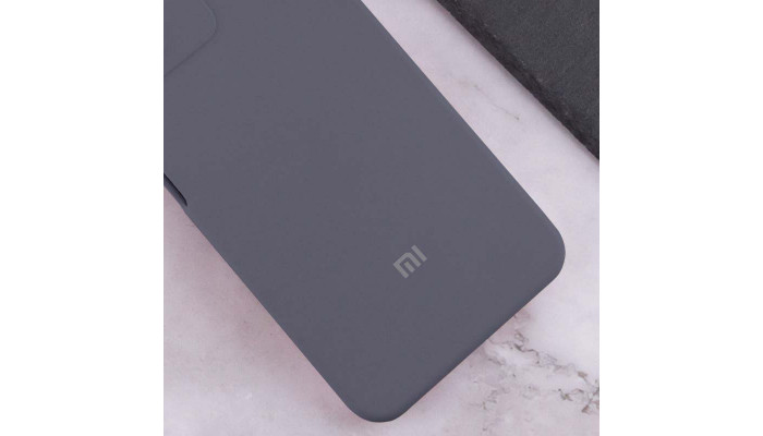 Чехол Silicone Cover Lakshmi Full Camera (AAA) with Logo для Xiaomi Redmi 13 4G / Poco M6 4G Серый / Dark Gray - фото