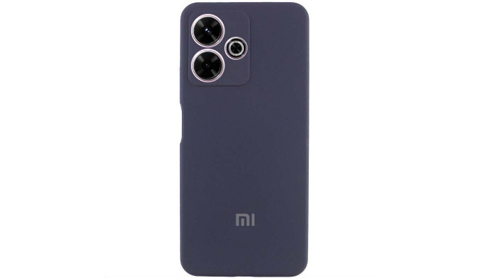 Чохол Silicone Cover Lakshmi Full Camera (AAA) with Logo для Xiaomi Redmi 13 4G / Poco M6 4G Темно-синій / Midnight blue - фото