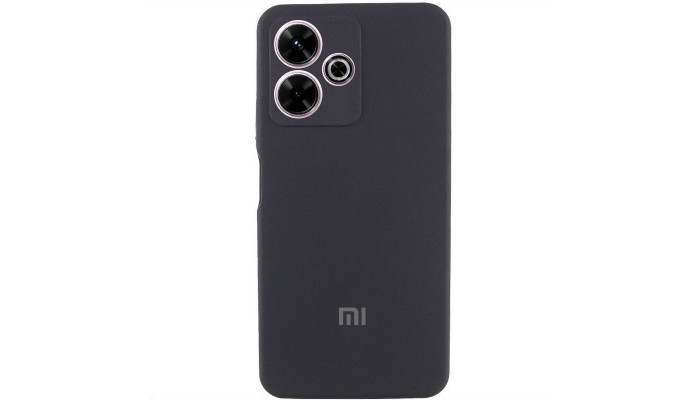 Чехол Silicone Cover Lakshmi Full Camera (AAA) with Logo для Xiaomi Redmi 13 4G / Poco M6 4G Черный / Black - фото