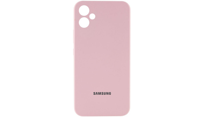 Чехол Silicone Cover Lakshmi Full Camera (AAA) with Logo для Samsung Galaxy A06 Розовый / Pink Sand - фото