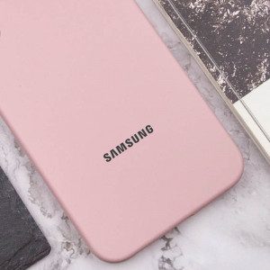 Чехол Silicone Cover Lakshmi Full Camera (AAA) with Logo для Samsung Galaxy A06 Розовый / Pink Sand