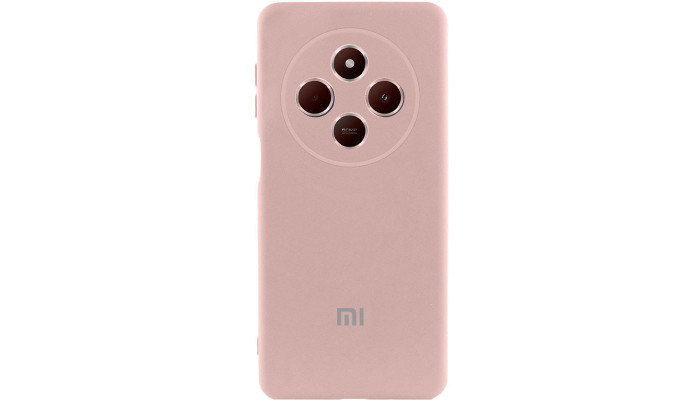 Чехол Silicone Cover Lakshmi Full Camera (AAA) with Logo для Xiaomi Redmi 14C / Poco C75 Розовый / Pink Sand - фото