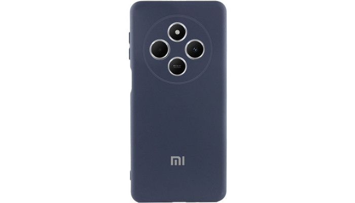 Чохол Silicone Cover Lakshmi Full Camera (AAA) with Logo для Xiaomi Redmi 14C / Poco C75 Темно-синій / Midnight blue - фото