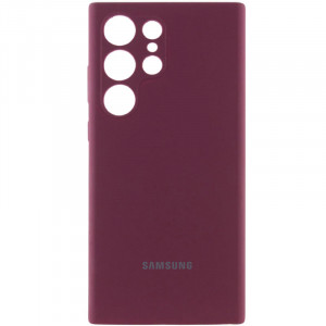 Чохол Silicone Cover Lakshmi Full Camera (AAA) with Logo для Samsung Galaxy S25 Ultra Бордовий / Plum