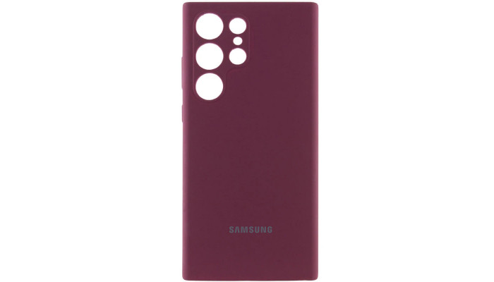 Чохол Silicone Cover Lakshmi Full Camera (AAA) with Logo для Samsung Galaxy S25 Ultra Бордовий / Plum - фото