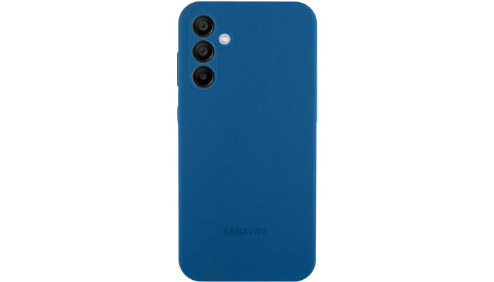 Чехол Silicone Cover Lakshmi Full Camera (AAA) with Logo для Samsung Galaxy A36 Синий / Denim Blue - фото