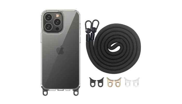 Чохол TPU Transparent with Straps для Apple iPhone 12 Pro / 12 (6.1