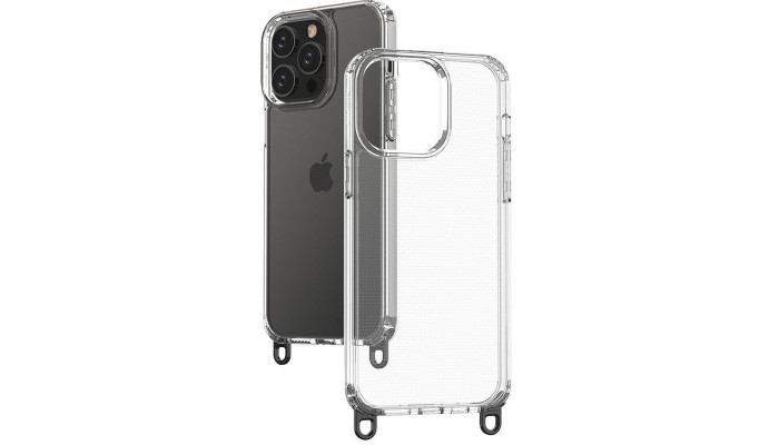 Чехол TPU Transparent with Straps для Apple iPhone 12 Pro / 12 (6.1